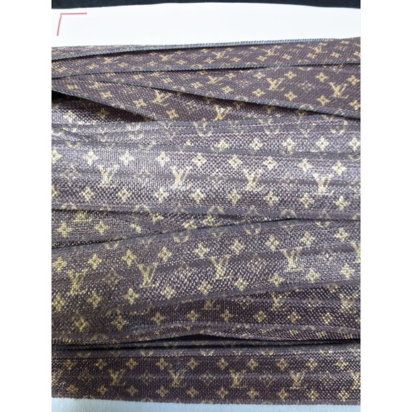 Louis Vuitton Monogram Classic Pattern Elastic Multicolor  White 5/8" ,  By Yard - Picture 2 of 6